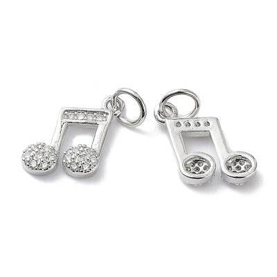 Brass Micro Pave Cubic Zirconia Pendants