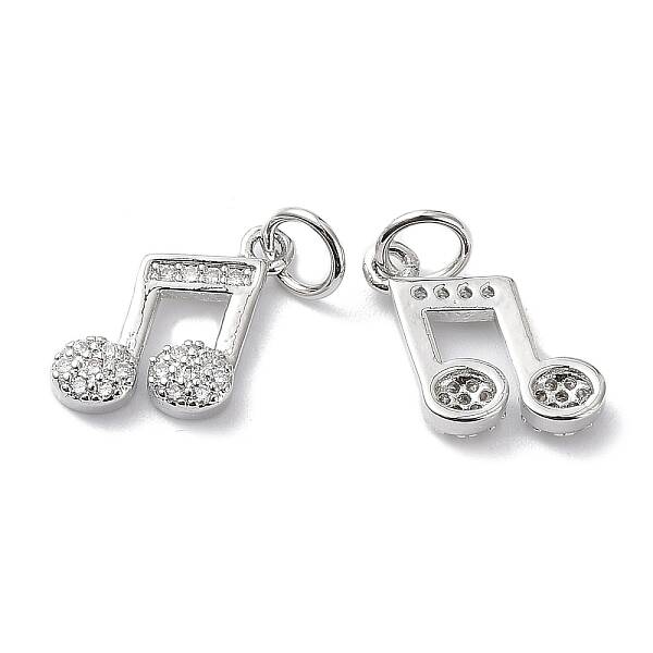 Brass Micro Pave Cubic Zirconia Pendants