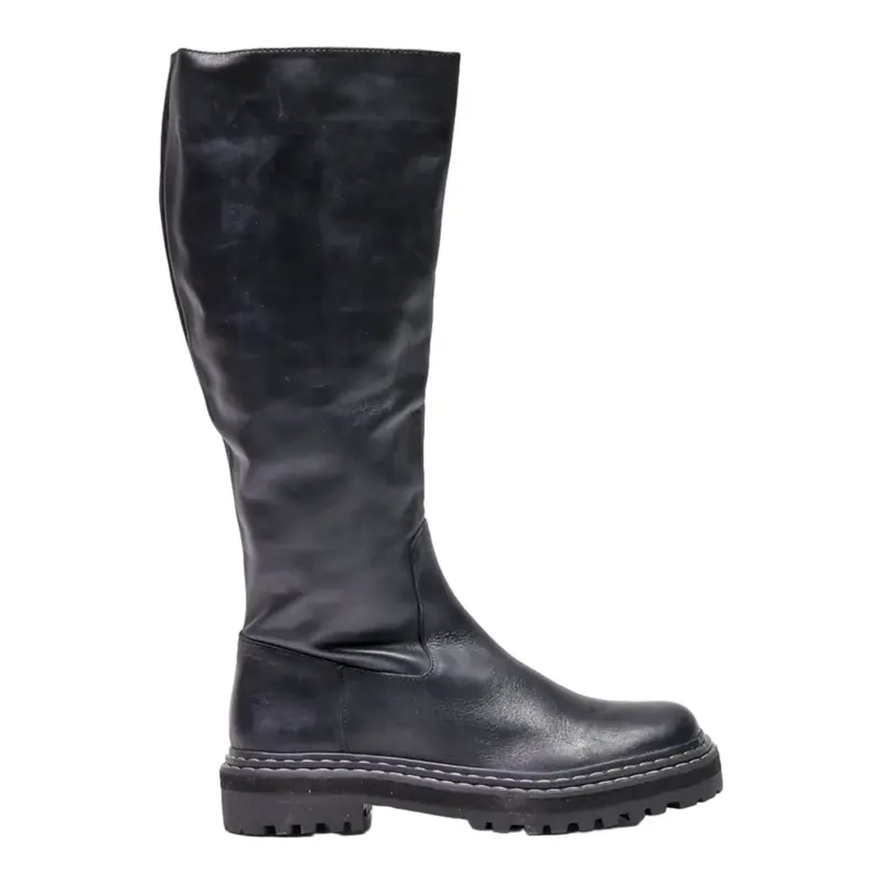 VINCE CAMUTO High Boots Black Leather Mens UK 8.5