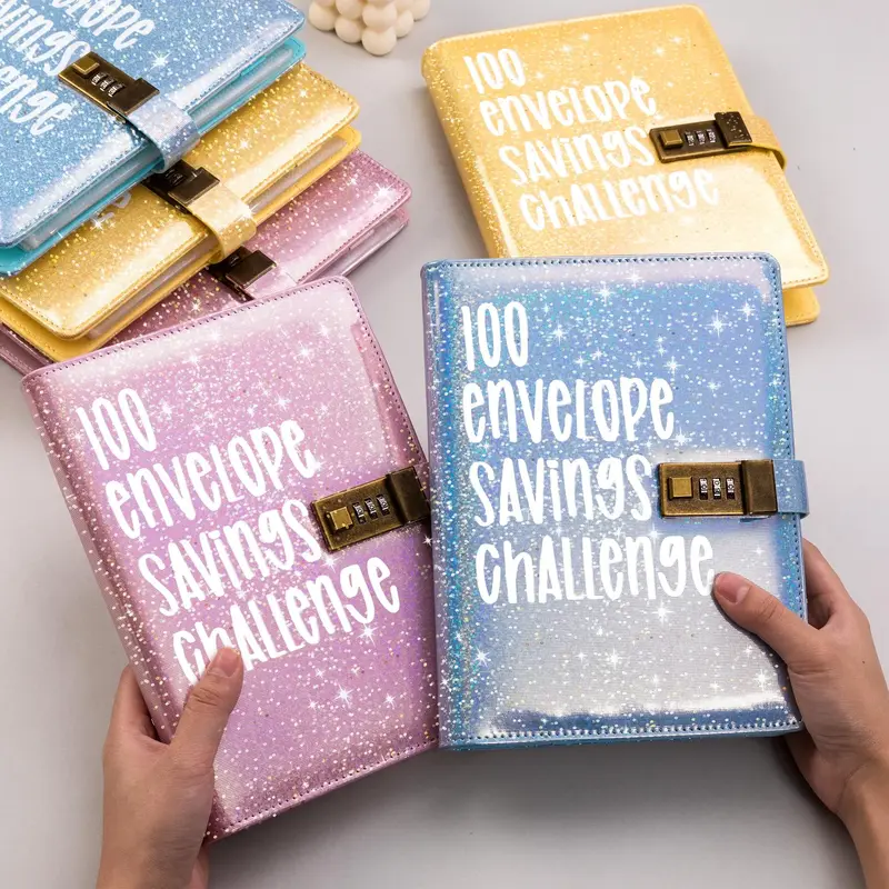 Money Saving Challenge 100 Envelopes Binder - Easy and Fun Way to Save $5,050 with Cash Envelopes for Home, School, and Fathe...