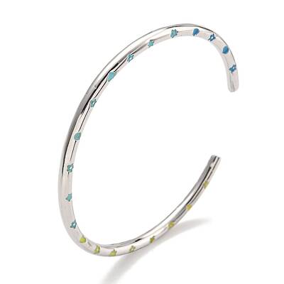 Brass Enamel Cuff Bangles for Women