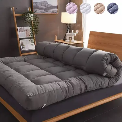 Soft Quilt Feather Mattress Topper Fitted Cooling Breathable Bed Protector Washable College Dorm & Guest Room Must-Have All S...