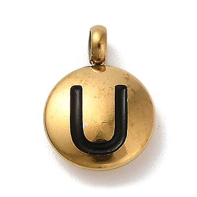 304 Stainless Steel Black Enamel Charms