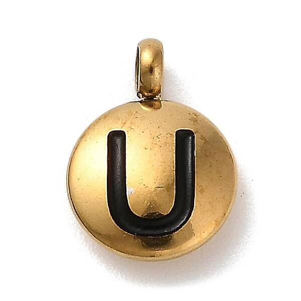 304 Stainless Steel Black Enamel Charms