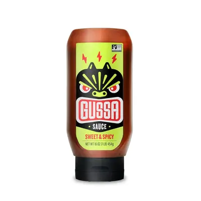 Gussa Spicy & Sweet Sauce, 16 oz (Pack of 1) | Indian | Gluten Free, Non GMO, No Preservatives, Vegan, BPA free sirach a Taba...