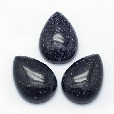 Synthetic Blue Goldstone Cabochons
