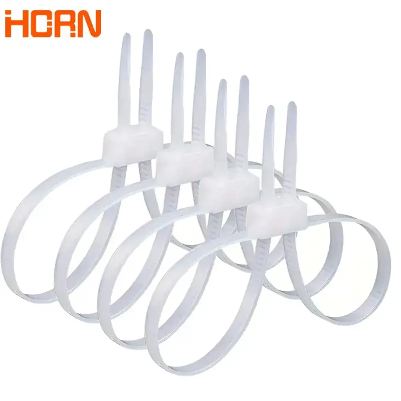 Self-locking Nylon Zip Ties, Double Lock Cable Zip Ties, Plastic Card Buckle Tie Suitable for Home, Office, Car, Garden, Outd...