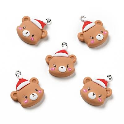 Christmas Opaque Resin Pendants
