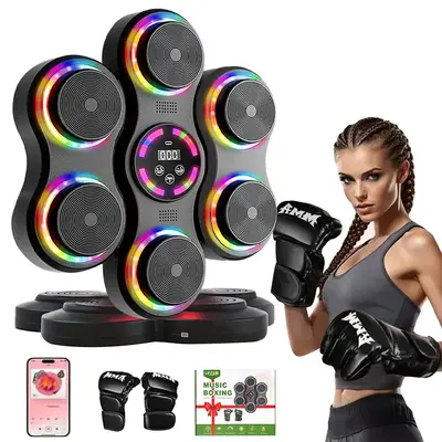 Music Boxing Machine, Boxing Wall Mount Machine For Adult, Smart Boxing Traineing Machine With Boxing Gloves, Boxing Workout ...