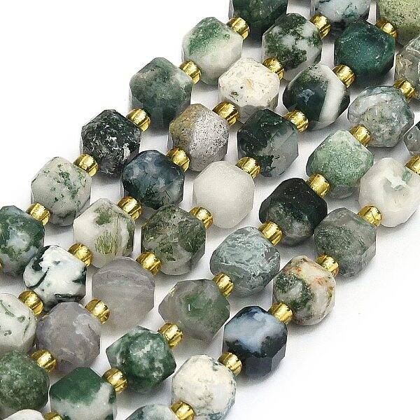 Natural Tree Agate Beads Strand