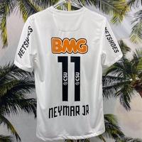 2012 2013 Santos Home White Retro No.11Neymars Short Sleeved Soccer Jersey football