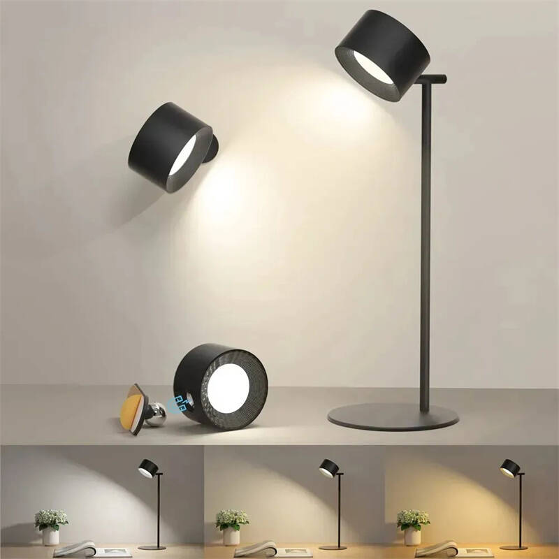 Magnetic Touchable LED USB Table Lamp 360 Rotate Cordless Flashlights Home Bedroom Night Lamp Remote Control Desk Nightlight