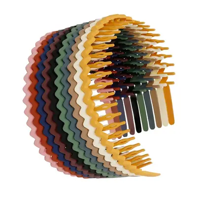 5 Pcs Teeth Headband Set - Premium Plastic Material, Multi-Colored, For All Hair Types - Fashion Accessories, Headbands