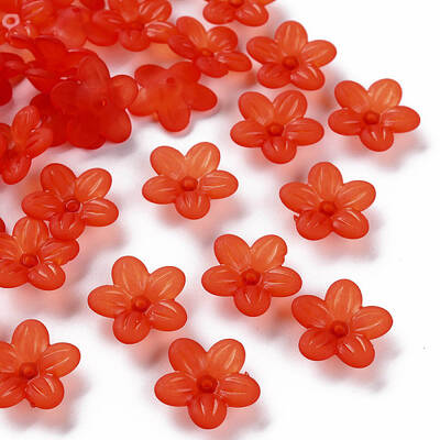 Frosted Acrylic Bead Caps