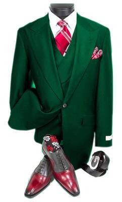 Mens 1930s Suits - Double Breasted Suit - Green Suit