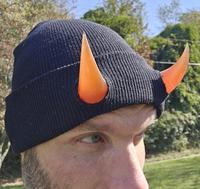 Horn Beanie - Made with resin - 12 Color Choices - Perfect for Outdoors, Cosplay accessory, All your stylish needs, photoshoo...