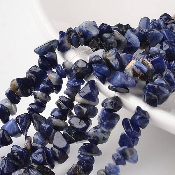 Chip Natural Blue Spot Stone Bead Strands