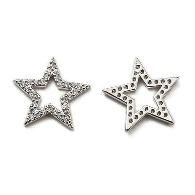 Rack Plating Brass Cubic Zirconia Charms