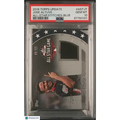 Jose Altuve PSA 2018 Topps Update All Star Stitches BLUE ASTJT 10 87783101 POP1