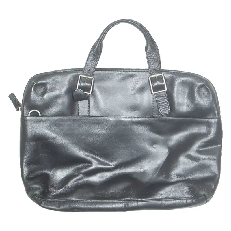 ROYAL REPUBLIQ Mens Laptop Bag Black Leather