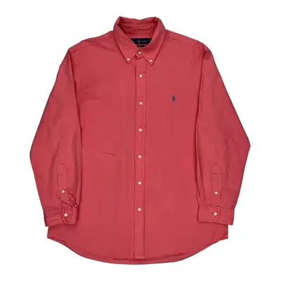 Beach Twill Ralph Lauren Shirt - XL Red Cotton