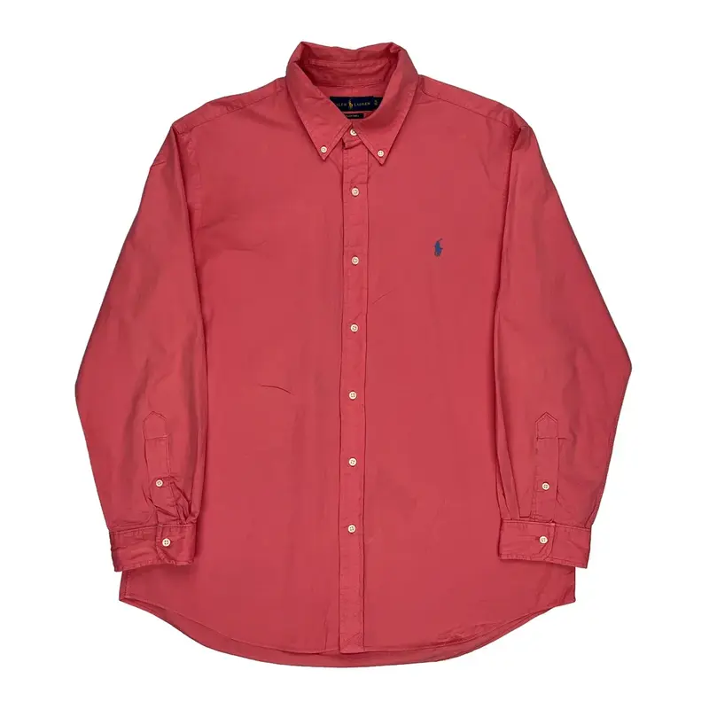 Beach Twill Ralph Lauren Shirt - XL Red Cotton