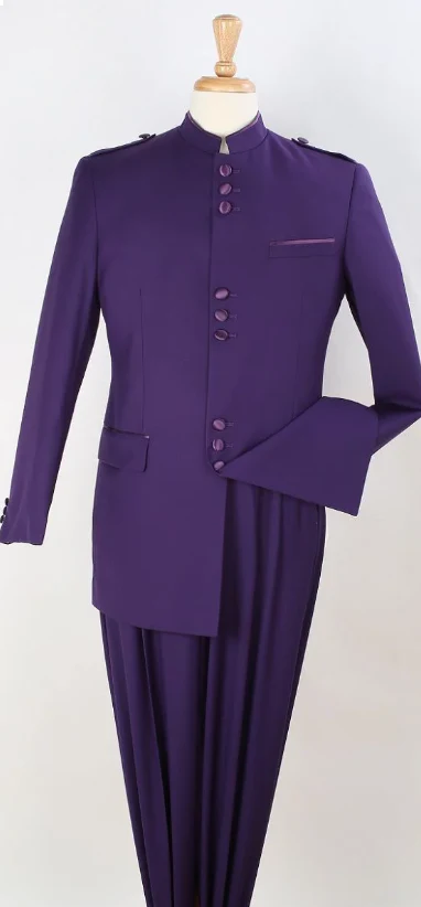 Apollo King Men's 2-Piece Nehru Suit - Mandarin Collar