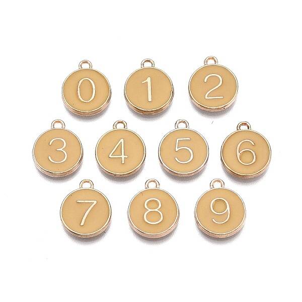 Light Gold Plated Alloy Enamel Charms
