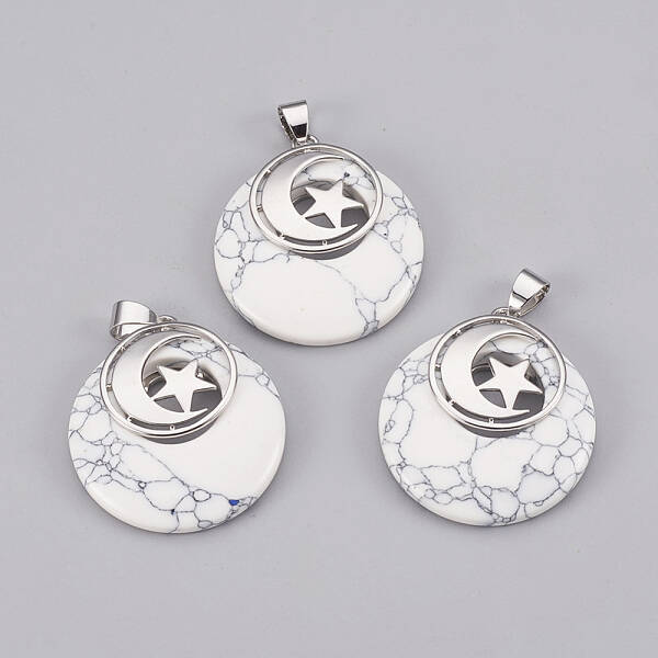 Synthetic Howlite Pendants