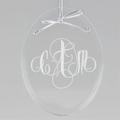 Firenze Monogram Keepsake Ornament - Oval