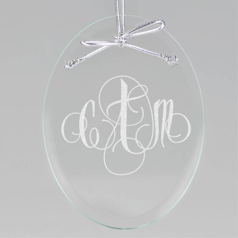 Firenze Monogram Keepsake Ornament - Oval