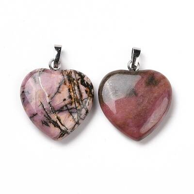 Natural Rhodonite Pendants