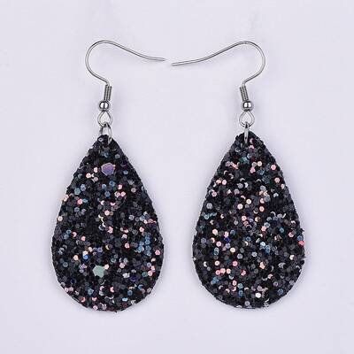 PU Leather Dangle Earrings
