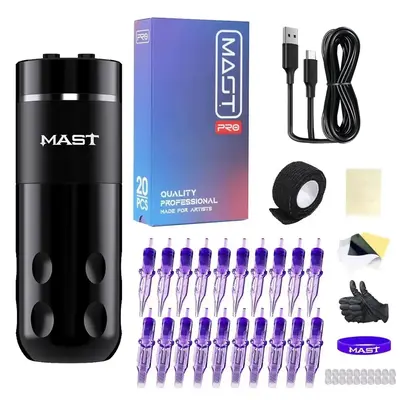 Tattoo Kit / Mast Rider Pro Rotary Tattoo Machine Wireless Professional Bundle