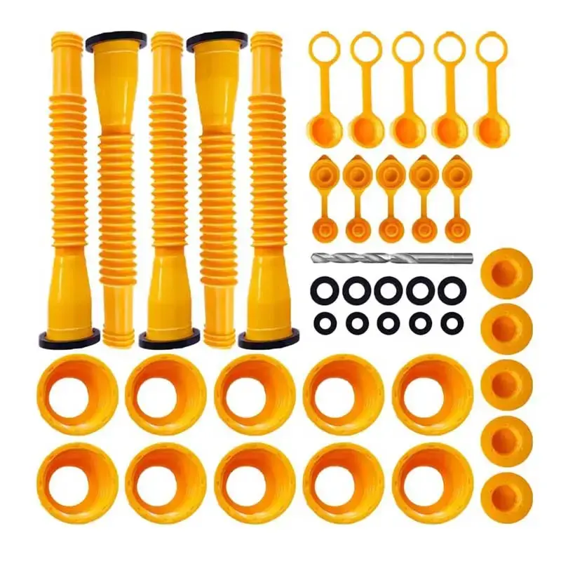 Gas Can Spout Replacement Kit, Upgraded Replacement Gas Can Spout with Flexible Nozzle, Universal Anti-spill Gas Can Nozzle R...