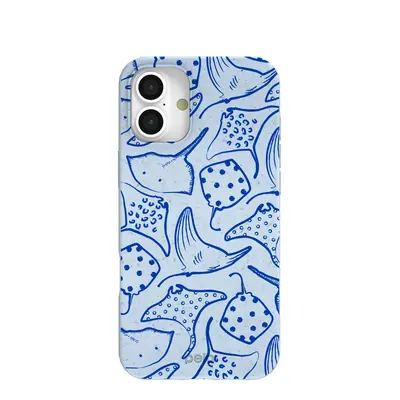 Powder Blue Stingray Fever iPhone 16 Plus Case