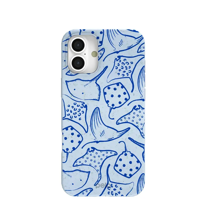 Powder Blue Stingray Fever iPhone 16 Plus Case