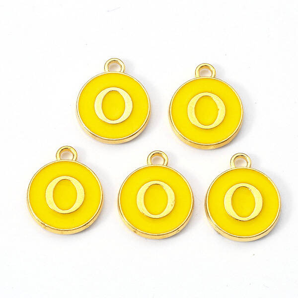 Golden Plated Alloy Enamel Charms