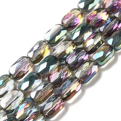 Transparent Electroplate Glass Beads Strands