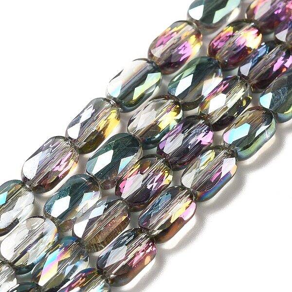 Transparent Electroplate Glass Beads Strands