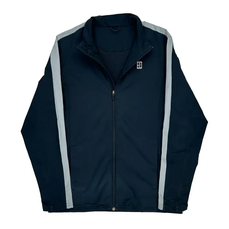 Age 15 Nike Track Jacket - Large Navy Polyester | Size: large