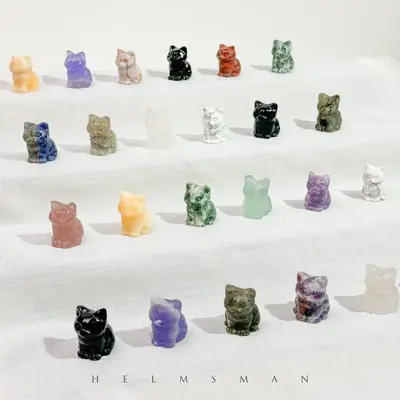 [Video Order] 1 Count Mini Crystal Carvings/Size:12g~18g/Material:Rose Quartz,Howlite,Flourite,Dream Amethyst,Yellow Calcite,...