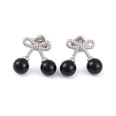 Ion Plating(IP) 304 Stainless Steel Enamel Stud Earrings for Women