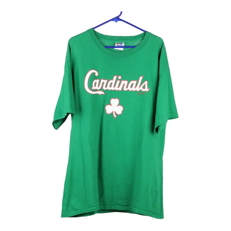 St. Louis Cardinals Majestic MLB T-Shirt - XL Green Cotton