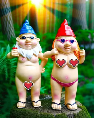 Garden Gnomes, Garden Gnomes Outdoor Funny, Gag Gifts, Gnomes Decorations for Yard, Funny Gifts for Men Women, Naughty Gnomes...