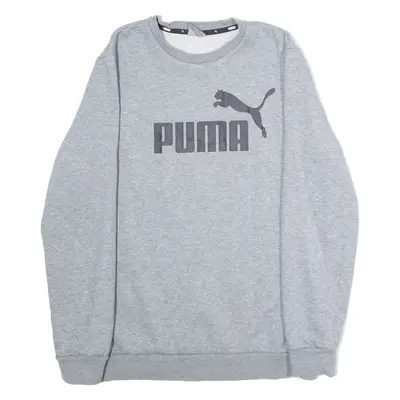 PUMA Mens Sweatshirt Grey Crew Neck M