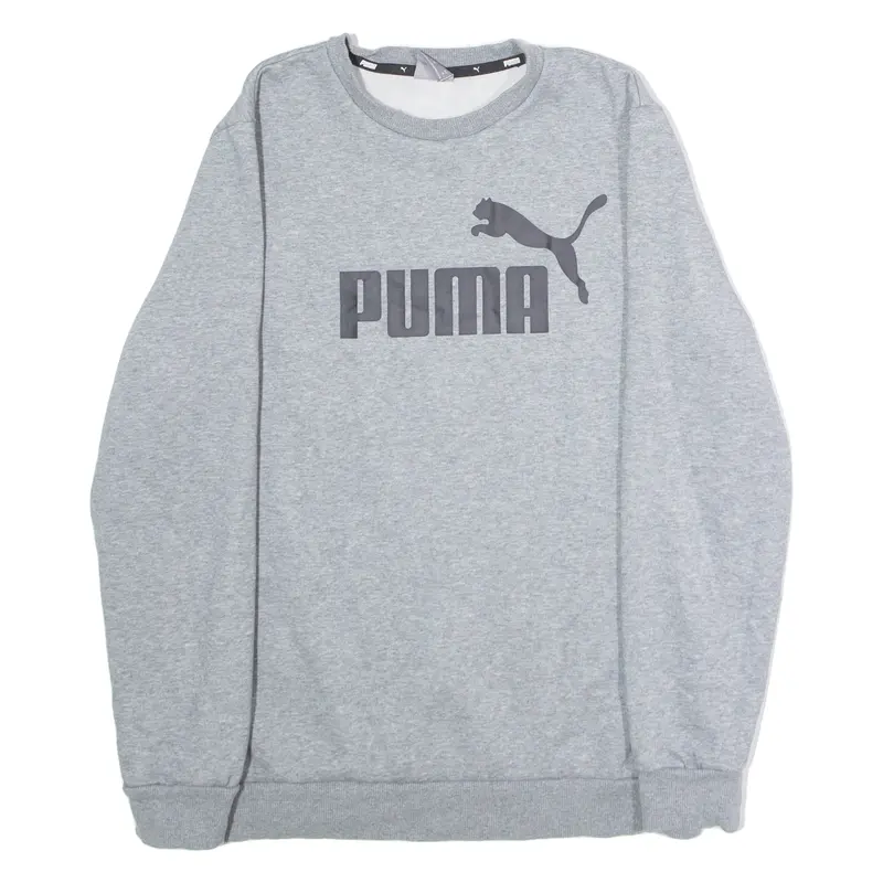 PUMA Mens Sweatshirt Grey Crew Neck M