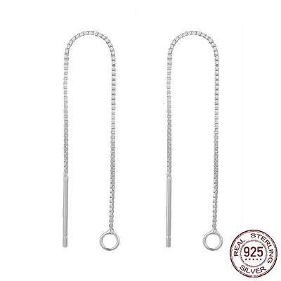 Anti-Tarnish Rhodium Plated 925 Sterling Silver Ear Stud Findings