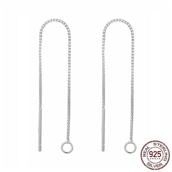 Anti-Tarnish Rhodium Plated 925 Sterling Silver Ear Stud Findings