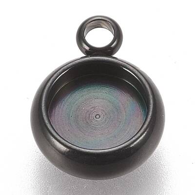 304 Stainless Steel Pendant Cabochon Settings